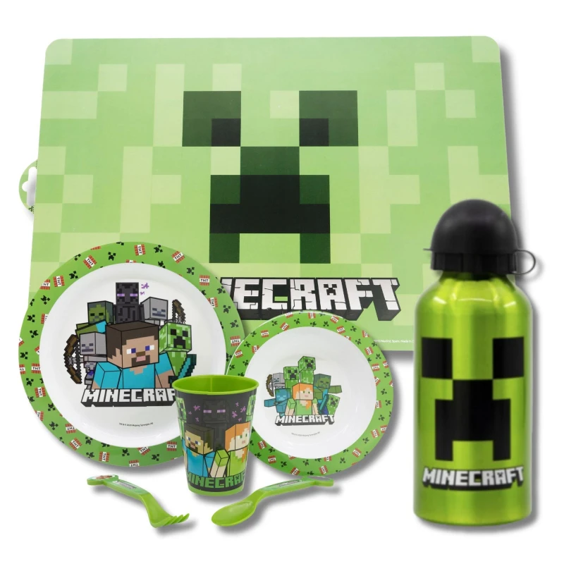 Image of Minecraft Minecraft Dinner Set (98829) Kids Tableware 98829 Black 38505003000