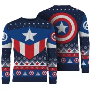 Image of Captain America Christmas Jumper (Size M)