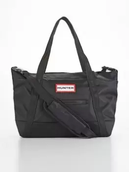 Image of Hunter Nylon Top Clip Midi Tote Bag, Black, Women