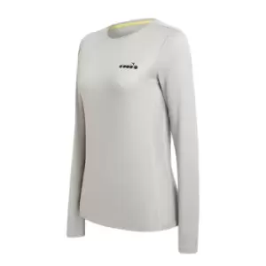 Image of Diadora Long Sleeve Running T Shirt Mens - Silver