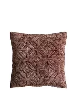 Image of Gallery Velvet Washed Cushion - Brick