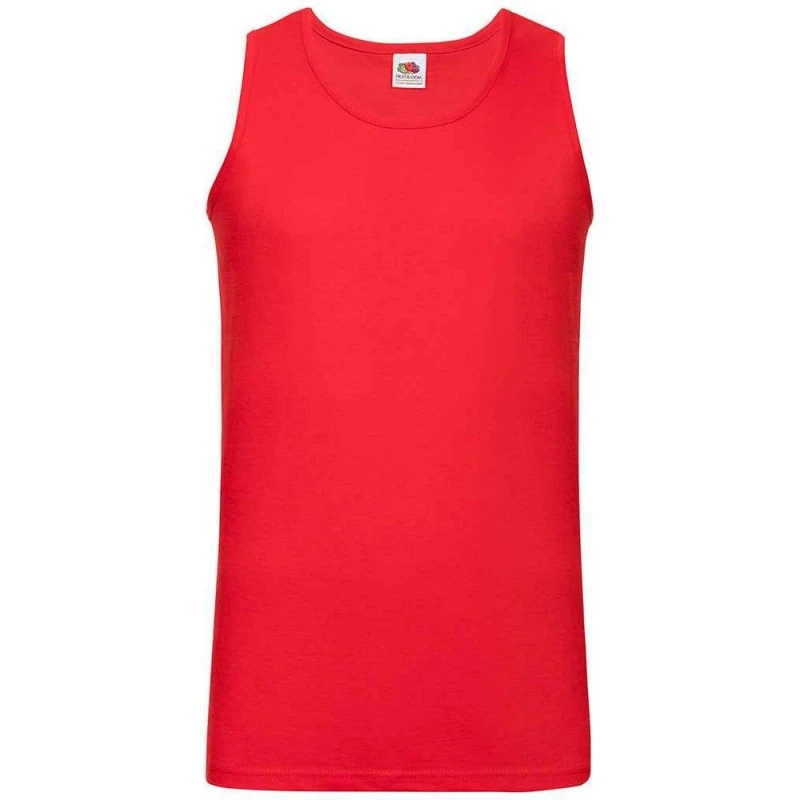 Image of Fruit Of The Loom Fruit of the Loom Men Athletic Vest Top in Red Size: 3X-Large Red XXXL Male 5063425912551