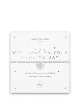 Image of Joma Jewellery A Little , With Love On Your Wedding Day , Silver , Bracelet , 17.5Cm Stretch