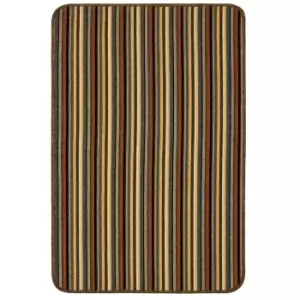 Image of Java washable stripe mat -Brown