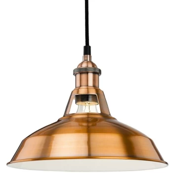 Image of Firstlight - Albany - 1 Light Dome Ceiling Pendant Brushed Copper, E27