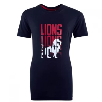 Image of Canterbury British and Irish Lions T Shirt Junior - Black/White