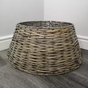 Image of Samuel Alexander - 40/58cm kd Willow Christmas Tree Skirt Wicker Rattan- Medium Natural