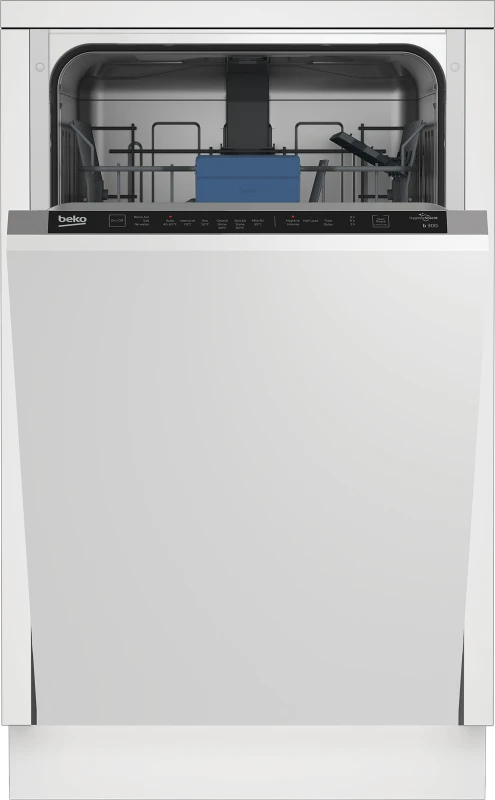 Image of Beko HygieneShield BDIS16030 Integrated Slimline Dishwasher - White Control Panel - D Rated