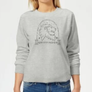 Image of Harry Potter Gryffindor Linework Womens Sweatshirt - Grey - M