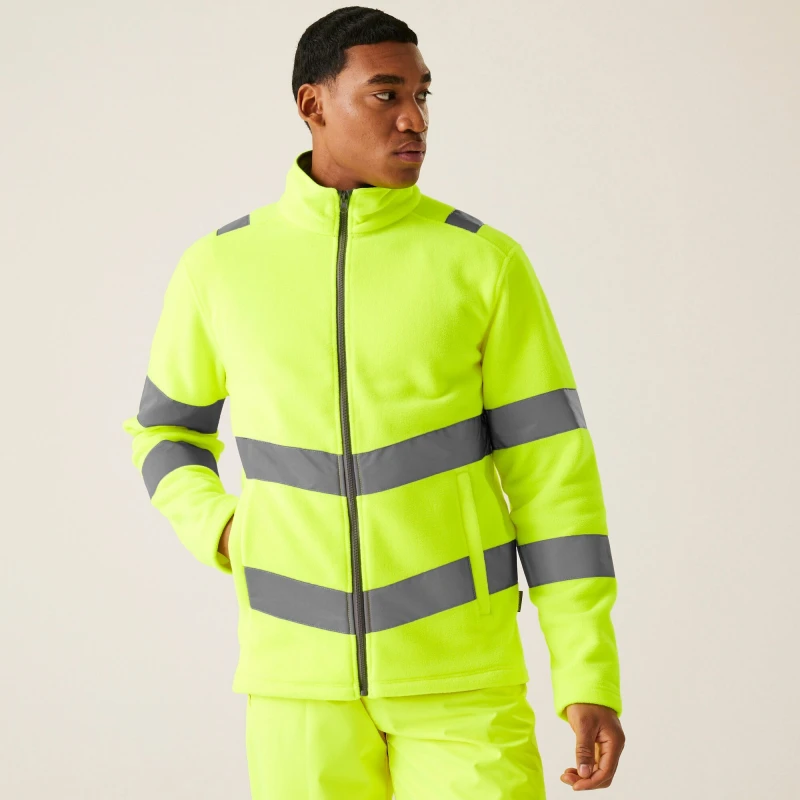 Image of Regatta Regatta Hi-Vis Pro Contract Thor Fleece in Yellow Size: Medium Yellow M Male 5063019700120