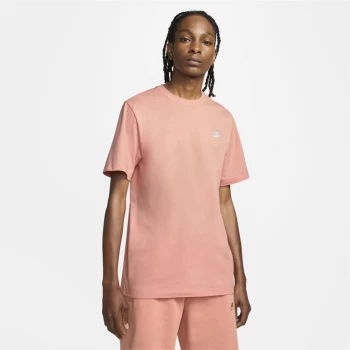 Image of Nike Sportswear Club Mens T-Shirt - Pink/White
