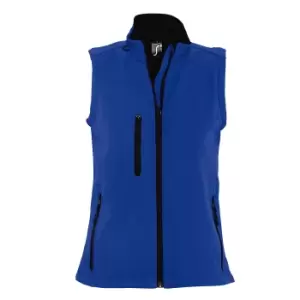 Image of SOLS Womens/Ladies Rallye Soft Shell Bodywarmer Jacket (S) (Royal Blue)