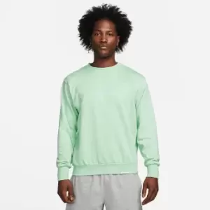 Image of Nike M Nbb Dri-Fit Standard Issue Crewneck, Enamel Green/Htr/Pale Ivory, Male, Crewnecks, DQ5820-308