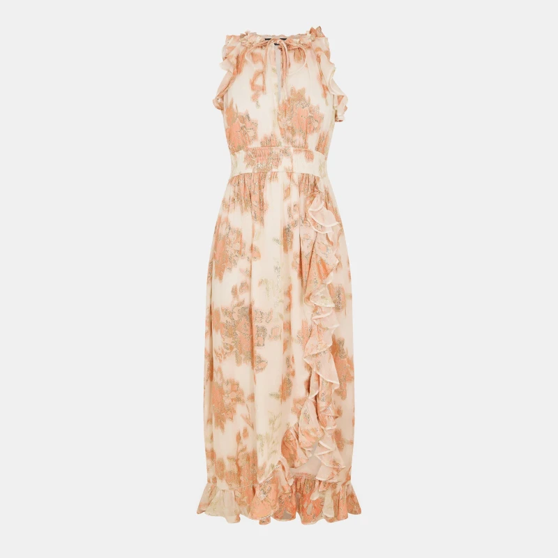 Image of French Connection Womens Elko Maxi Dress Ballet Pink female 8 (XS)