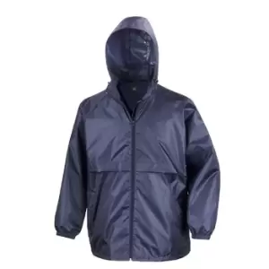 Image of Result Mens Core Adult Windcheater Water Repellent Windproof Jacket (M) (Navy Blue)
