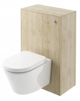 Image of Wickes Eli Oak Wall Hung WC Unit - 600 mm