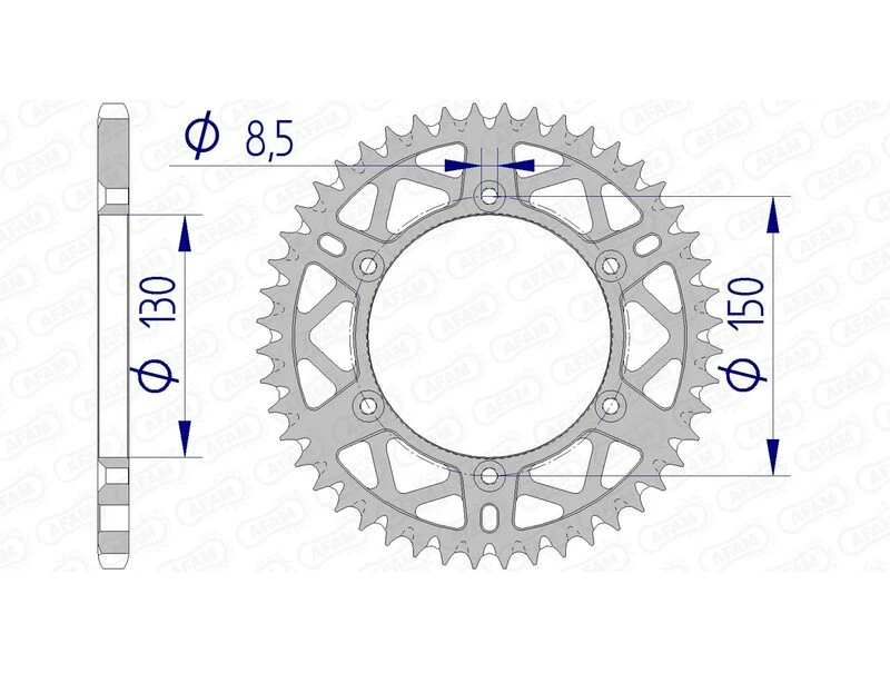Image of AFAM Aluminium Ultra-Light Self-Cleaning Rear Sprocket 13323 - 520