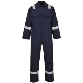 Image of Portwest - BIZ5 - Navy Sz 3XL Tall Bizweld Iona Flame Resistant Coverall