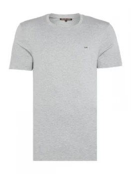 Image of Mens Michael Kors Regular fit sleek MK logo t shirt Light Grey