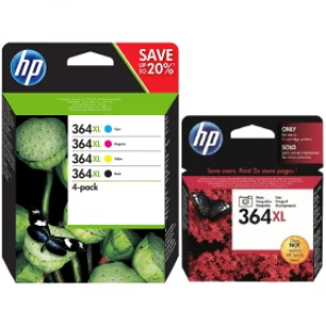 Image of HP 364XL Photo Black and CMYK Ink Cartridge