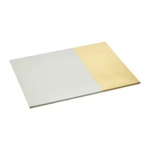 Image of Set of 4 Dipped White/Gold Leather Effect Placemats