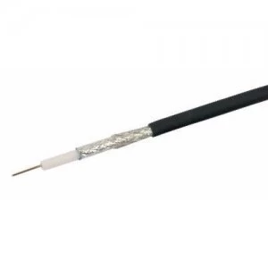 Image of Labgear Black Single 1mm CCS 75Ohm RG6 Digital Satellite Aerial Cable With Foam Filled PE and Aluminium Foil 27600AL/27615AL - 5 Meter