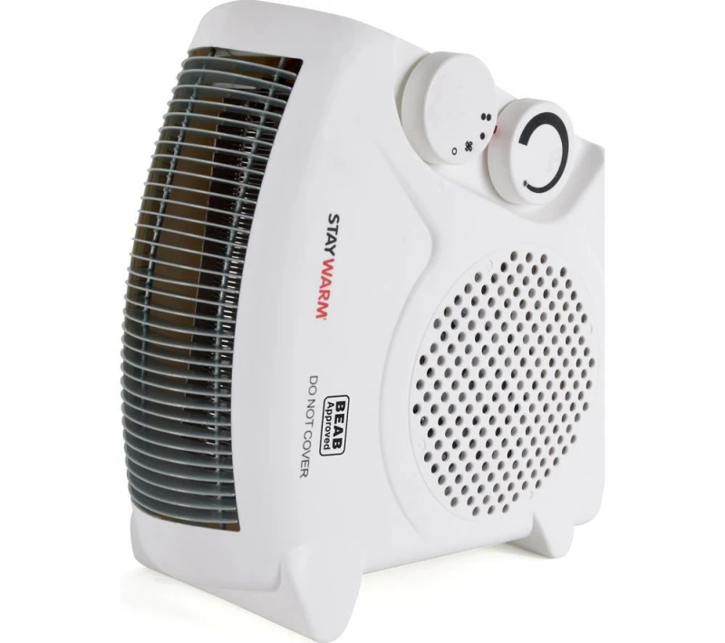 Image of LLOYTRON StayWarm F2003WH Portable Hot & Cool Fan Heater - White 5052337001552