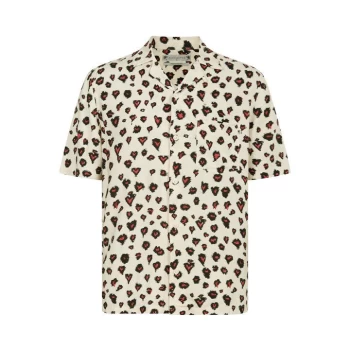 Image of AllSaints Romansu Short Sleeve Shirt - Beige
