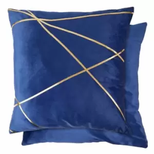 Image of Emma Barclay Vancouver Cushion Cover 17 x 17 Navy (Pair)