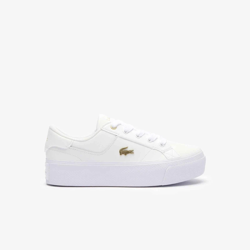 Image of Lacoste Lacoste Ziane Platform Trainers - White White 4