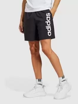 Image of adidas Sportswear Aeroready Essentials Chelsea Linear Logo Shorts - Black, Size XS, Men