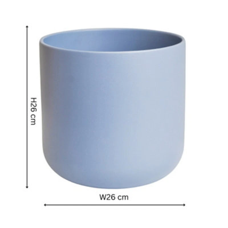 Image of Ivyline Lisbon Planter Powder Blue H26Cm D26Cm