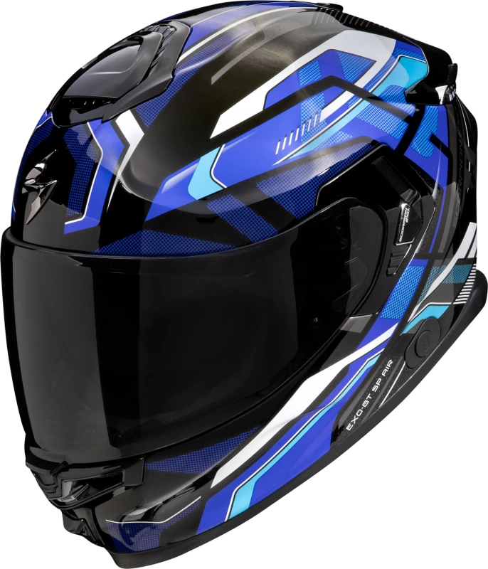 Image of Scorpion EXO-GT SP AIR Augusta Black Grey Blue Full Face Helmet Size XL