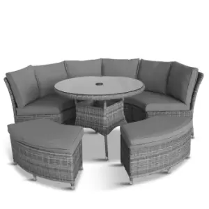 Image of LG Outdoor Monaco Stone Curved Modular Dining Set