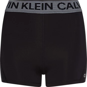 Image of Calvin Klein Performance Tape Biker Shorts - Black/White