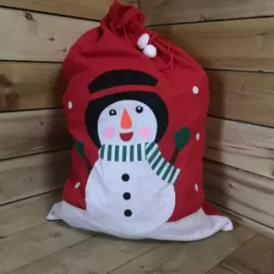 Image of Luxury Felt Christmas Sack 90cm x 60cm In Snowman Design