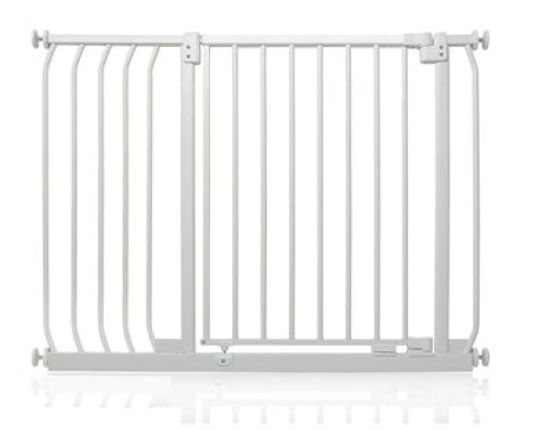 Image of Safetots Elite Pressure Safety Gate, 98Cm - 107Cm, Matt White, Pressure Fit Stair Gate