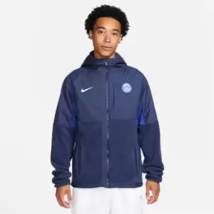 Image of Nike Saint-Germain AWF Mens Winterized Full-Zip Soccer Jacket - Blue