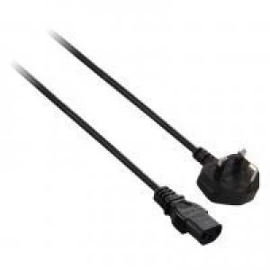 Image of V7 Black Power Cable IEC-C13 to UK Type G 1m 3.3ft