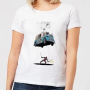 Image of Marvel Deadpool Ice Cream Womens T-Shirt - White - S