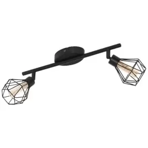 Image of Eglo Zapata Black Ceiling 2 Light Spotlight