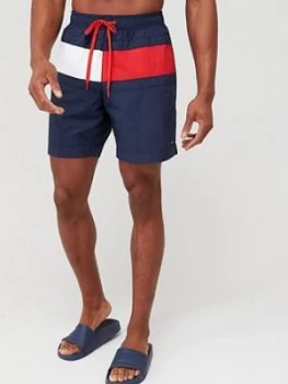 Image of Tommy Hilfiger Longer Length Swimshort - Blue