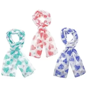 Image of Two Tone Pretty Hearts Scarf