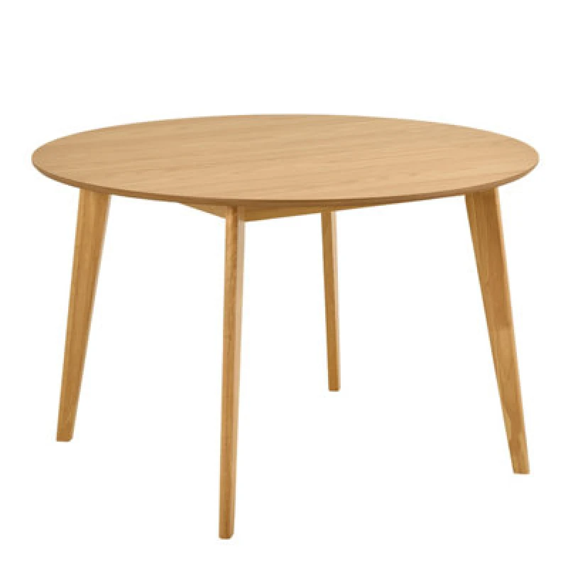 Image of Furniture To Go Roxby Round Dining Table In Matt Oak 120X76Cm