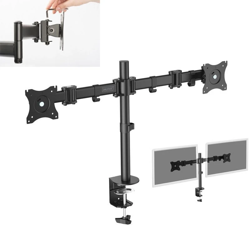Image of Proline DUAL MONITOR STAND + TILT - CLAMP MOUNT