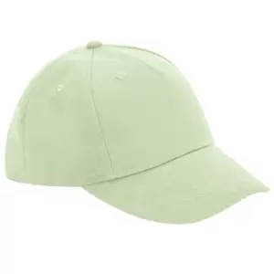 Image of Beechfield 5 Panel Organic Cotton Baseball Cap (One Size) (Pistachio)