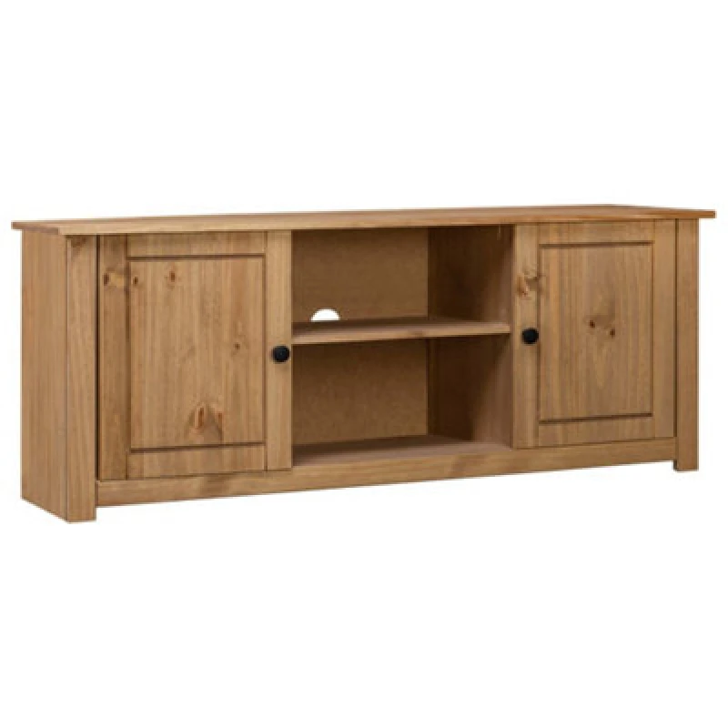 Image of vidaXL Solid Pine Wood TV Cabinet Panama Range Sideboard Lowboard HiFi Stand