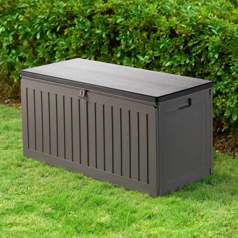 Image of VonHaus 270L Garden Storage Box Grey