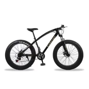 Image of ENER-J 26" 21 Gear Fat Sports Bike With High Carbon Steel Black