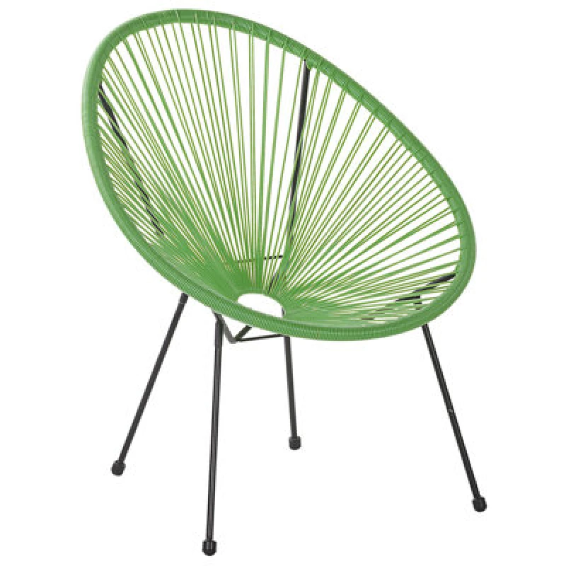 Image of Beliani Garden Chair Acapulco Ii Pe Rattan Green